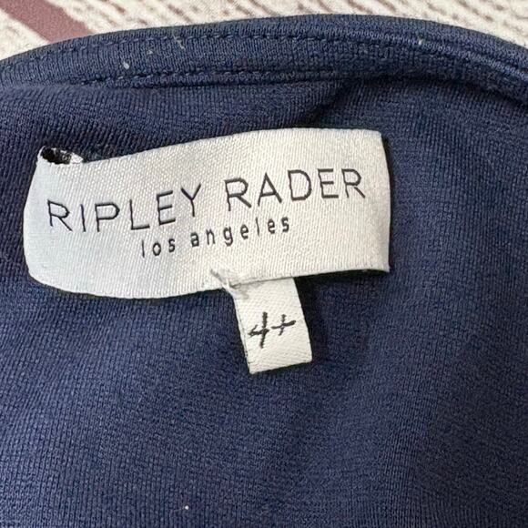 Ripley Rader Navy Ponte Knit Short Sleeve Top size 4+ US size 3X (18-20) - Picture 5 of 9